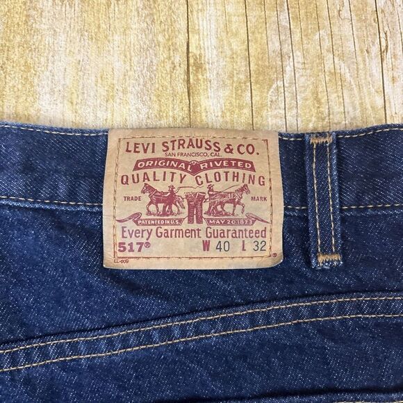 Levis 517 Red Tab Jeans Made In USA Vintage Regular Fit Straight Leg 40X32 38X33 - Picture 6 of 10